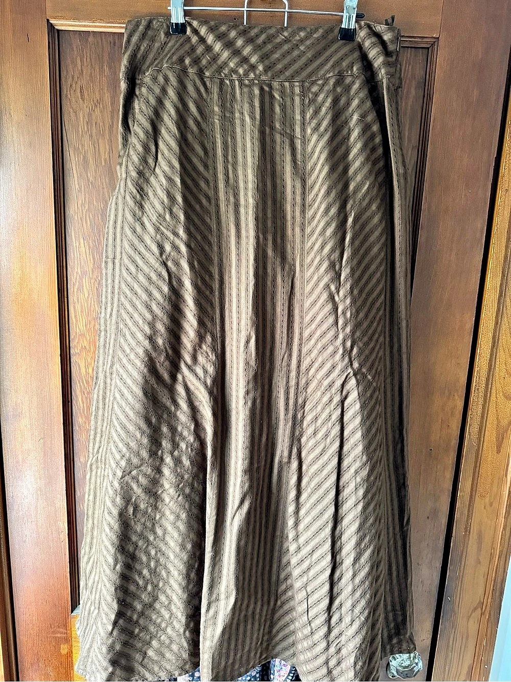Talbots Striped Maxi Skirt in Brown Size 8 Like New